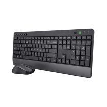 Trust Pack Teclado QZERTY EspaÃ±ol + RatÃ³n RF inalÃ¡mbrico Negro Trezo