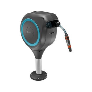 Enrollador De Manguera Automático Gardena Terrace Rollup S 15m Azul