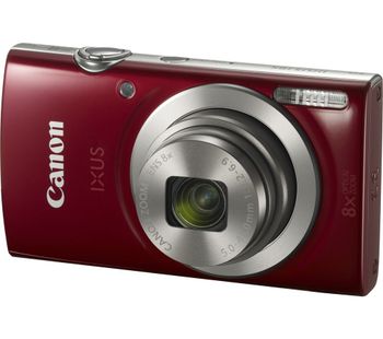 Canon IXUS 185 Compact Camera - Red, Red