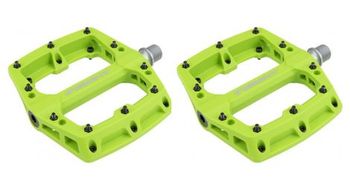 Pedales planos de nylon insight verde