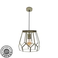 fabrilamp lampara de techo colgante lente grande 1xe27 cuero