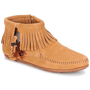 Minnetonka Botines CONCHO FEATHER SIDE ZIP BOOT para mujer