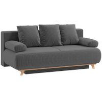 homcom sofa cama con respaldo reclinable funcion de cama almacenamiento oculto y tapizado de pana gris   aosom espana