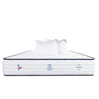 colchon 140x190 cm patriote 27cm muelles ensacados memoria de forma  independencia de lechos soporte firme  2 almohadas