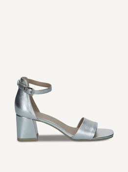 CAPRICE Heeled sandal, metallic, made of Leather with Trapeze heel, Size 36