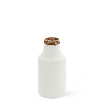 Jarrón de metal crema h32