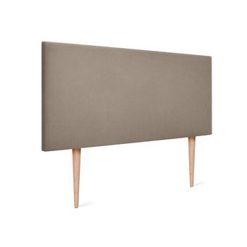 Cabecero De Tela Aqualine Liso 90x105cm Con Patas Camas 80/90 - Tierra