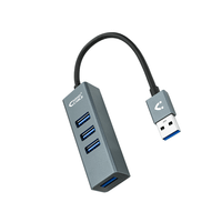 hub nano cable 4 ptos usb30 10cm gris