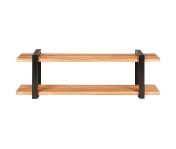 Mueble para tv de madera maciza de acacia 130x40x40 cm