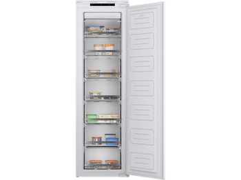 Congelador integrable - Haier HAUN518EW, 200 l, 176.9 cm, Sin panelar