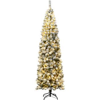 Árbol De Navidad Abeto Artificial Nevado Iluminado Con 350 Luces Led Cálidas Costway 67 X 67 X 225 Cm