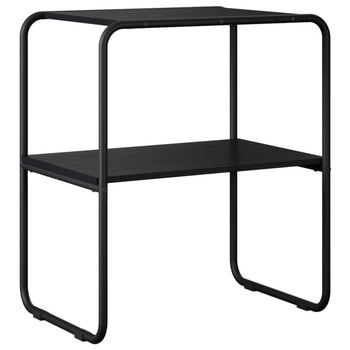 Mesa Consola Roble Negro 80 X 42,5 X 70 Cm Madera De Ingeniería Vidaxl