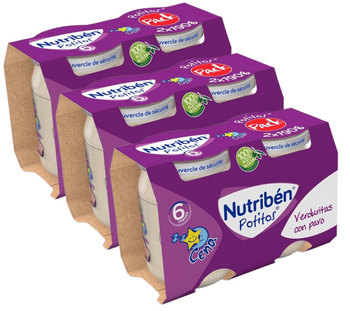 Nutribén Potito Cena Verduritas con Pavo +6m 6x190 gr