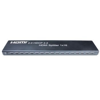 Kimex Splitter HDMI 2.0/HDCP 2.2 1x Entrada-16x Salidas EDID RS232 4K60Hz
