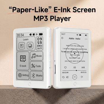 Reproductor MP3 con Pantalla de 2.7'', Bluetooth 5.4, 45 Horas de Lectura, 36 Horas de Música, Tarjeta TF de 128GB a 192GB, Cuerpo de Aleación de Aluminio Resistente