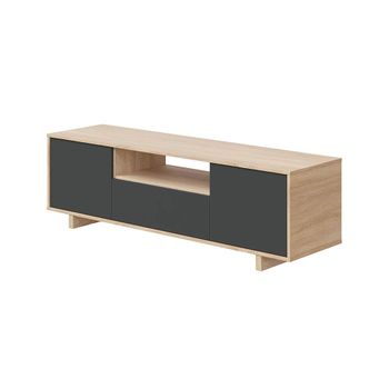 Mueble de TV roble canadian y antracita