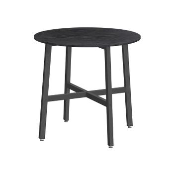 Mesa de Cocina Redonda, Negro Ébano + Negro Tinta