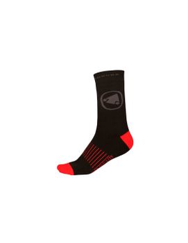 Calcetines de Ciclismo Endura Thermolite II 2-P Sock Bk Hombre Negro