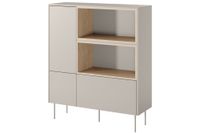 comoda 2 puertas 1 cajon con pie metalico 120x140 cm