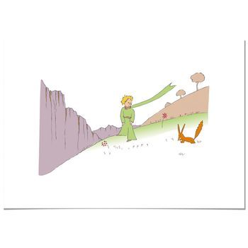 Cuadro Lienzo El Principito Y Zorro 100x70cm