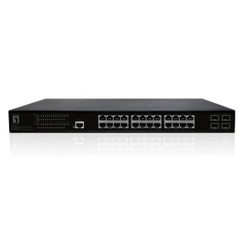 Conmutador LevelOne GEP-2861 Gestionado L2 24 Puertos Gigabit PoE 1U