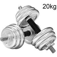 mancuernas pesas de disco 10kg  10kg 20kg total fitness musculacion gimnasio pesos metal
