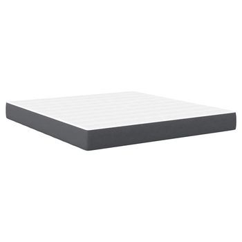 Cama Matrimonial | Cama Para Adulto | Colchón De Cama Con Colchón Gris 180 X 200 Cm Tela