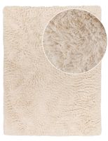 alfombra de pelo largo silvana crema 60x100 cm