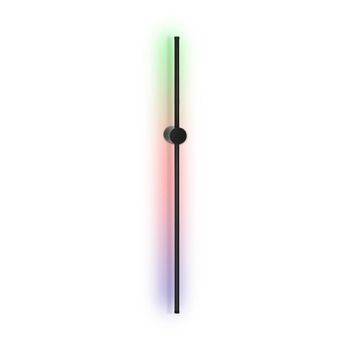 Alexander - aplique de pared led de metal, negro, 100 cm