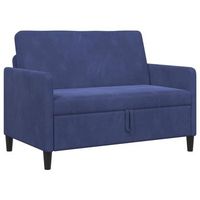 sofa con almacenamiento azul policia 122 x 78 x 87 cm poliester vidaxl