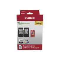 cartucho canon pg-510 cl-511 multipack  50 hojas fotograficas 10x15 cm original