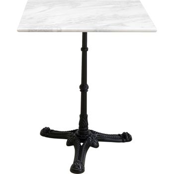 Mesa bistro cuadrada 60x60cm mármol blanco