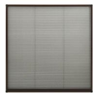 mosquitera plisada para ventanas aluminio marron 120x120 cm vidaxl