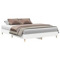 estructura de cama sin colchon blanca 150x200 cm vidaxl