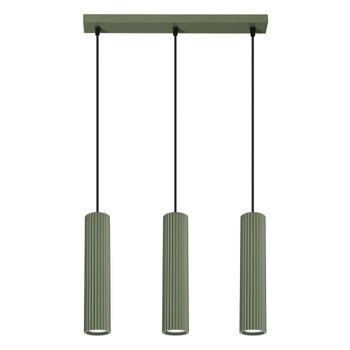 Lámpara de techo verde oliva aluminio alt. 45 cm