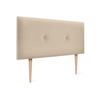 cabecero de polipiel liso con botones 110x105cm con patas camas 105 - beige