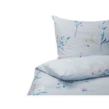 Conjunto De Fundas De Algodón Azul Claro Edredón Funda De Almohada 220 X 240 Cm Moderno Dormitorio Evergreen