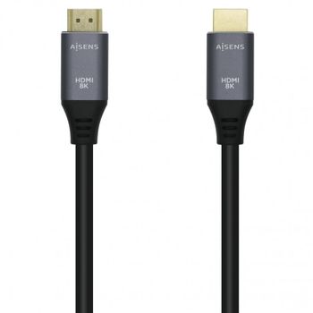 Aisens Cable HDMI V2.1 Macho/Macho 1m Gris/Negro
