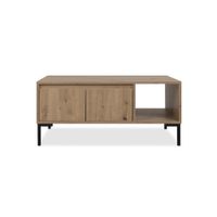 mesa de centro 2 puertas 1 estante l100 cm -