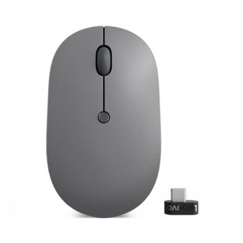 Ratón Lenovo Go Ambidextro 2400 DPI Óptico RF inalámbrico Negro Gris USB-C