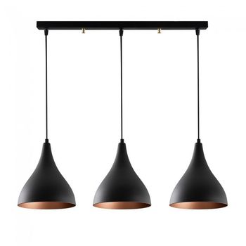 Regleta de techo harvey 22 negro (3 luces)