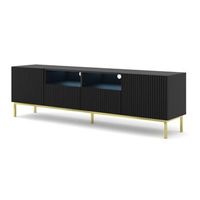 mesa de tv ravenna cck rtv200 2d2 200x42x58 negro  dorado