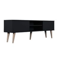 mueble tv 160 cm paneles negro