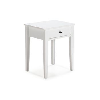 Mesita De Noche De 1 Cajón Y Patas 46x55 Cm Vika Blanco 46 X 55 X 36,4 Cm