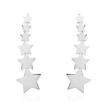 Pendientes de estrella para mujer de plata 925