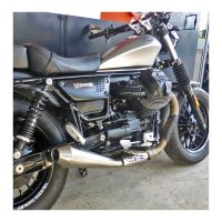 silenciador de escape moto guzzi v 9 e4 mass cafe racer par