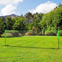 set de badminton sportnow pe acero 510x103x107-155 cm negro verde
