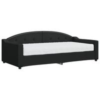 sofa cama  cama para adultos con colchon tela negro 90x200 cm
