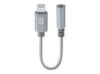 adaptador - cellularline music enabler conector lightning a jack 35 mm plata