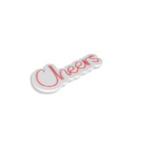 iluminacion led decorativa de plastico cheers rosa 30x14x2 cm